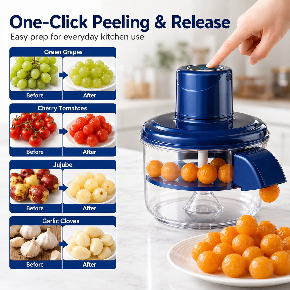 LUMAA Automatic Electric Fruit & Vegetable Peeler One Touch Quick Peeling Machine