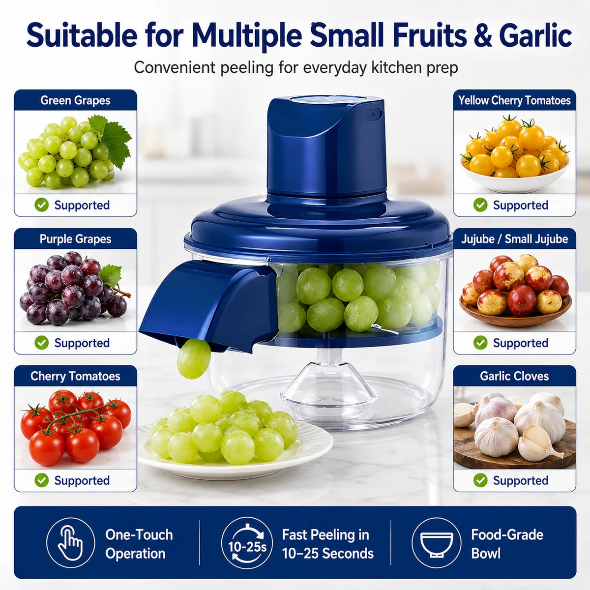 LUMAA Automatic Electric Fruit & Vegetable Peeler One Touch Quick Peeling Machine